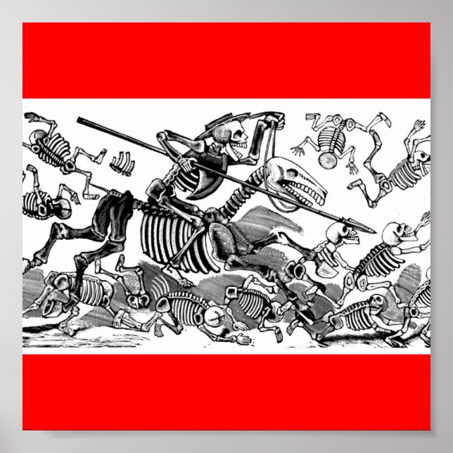 Pôster "Calavera de Don Quixote" por volta do início dos  (Frente)