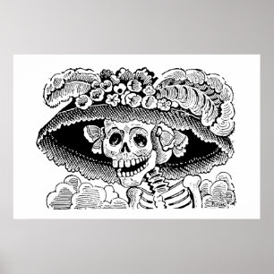 Pôster Calavera Garbancera by José Guadalupe Posada