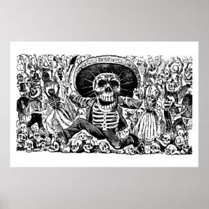 Pôster Calavera Oaxaqueña por José Guadalupe Posada