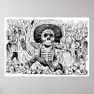 Poster Calavera Oaxaqueña por José Guadalupe Posada 190