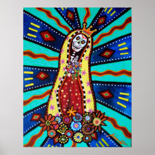 Pôster Calavera Virgen Guadalupe