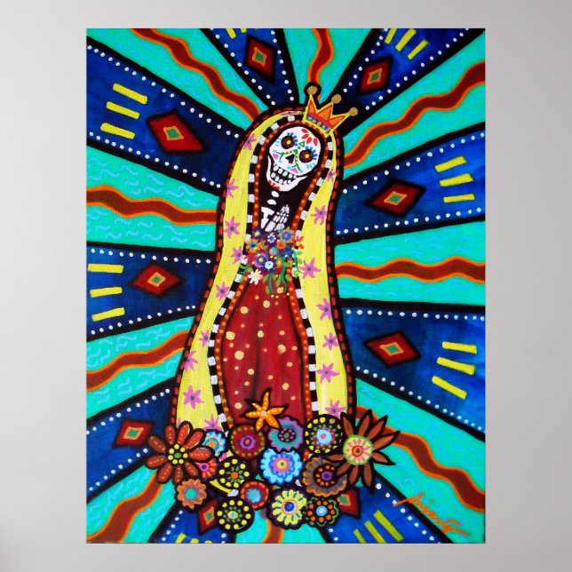Pôster Calavera Virgen Guadalupe (Frente)