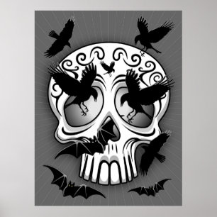Poster Calaveras Decorativas do Halloween