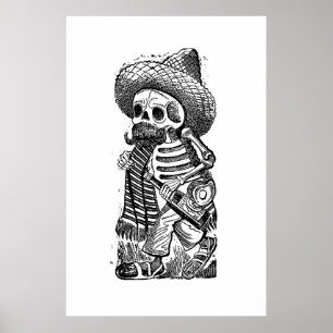 Poster Calaveras do Império por José Guadalupe Posada