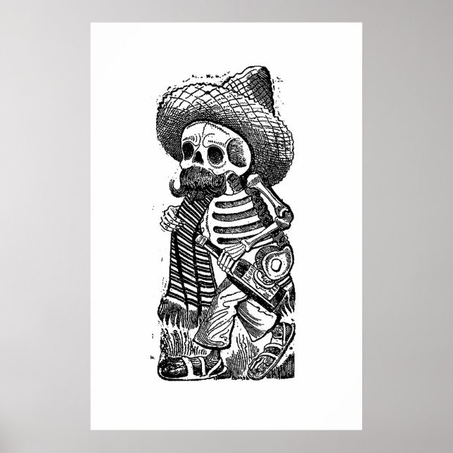 Poster Calaveras do Império por José Guadalupe Posada (Frente)
