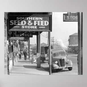 Pôster Calçada de Nova Orleans, 1935. Foto Antiga