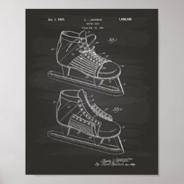 Poster Calçado de Hockey 1934, Patent Art - Chalkboard