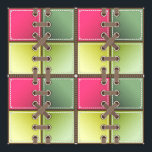 Poster Calçado de moda, arte, enlaces rosa e verde<br><div class="desc">Tênis Calçado moda arte enlaces rosa e Poster verde</div>