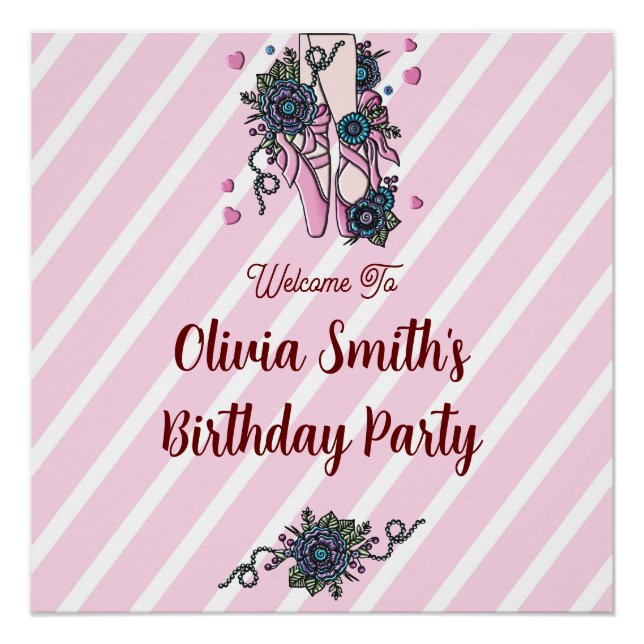 Pôster Calçados de Balé personalizados (Frente)