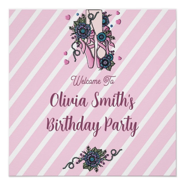 Pôster Calçados de Balé personalizados (Frente)