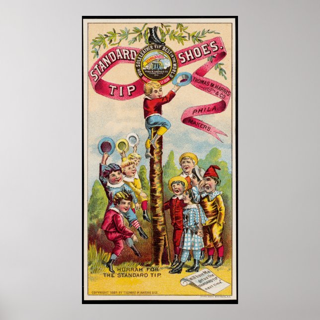 Poster Calçados de Dica Padrão Anúncio de Vintagem (Frente)