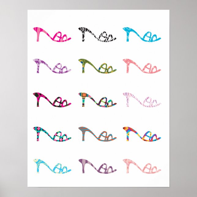 Pôster Calçados de padrão (Frente)