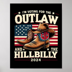 Poster Calçados do Cowboy 2024 no Dia das Eleições Americ