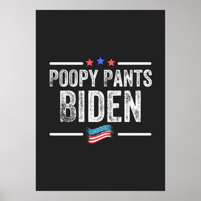 Poster Calças Cagadas Biden (Frente)