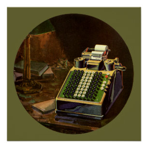 Pôster Calculadora Contabilística do Comptomômetro da Vin