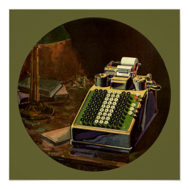 Pôster Calculadora Contabilística do Comptomômetro da Vin (Frente)