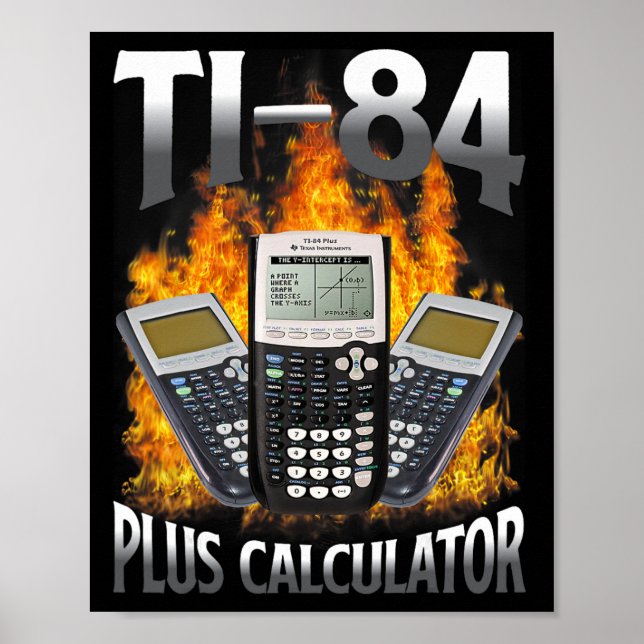 Poster Calculadora Ti-84 Plus Professor de Matemática Eng (Frente)