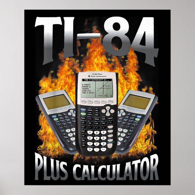 Poster Calculadora Ti-84 Plus Professor de Matemática Eng (Frente)