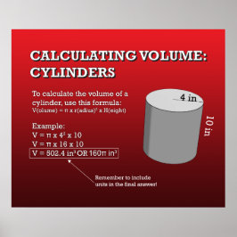 Poster Calculando volume: cilindros *ATUALIZADO*