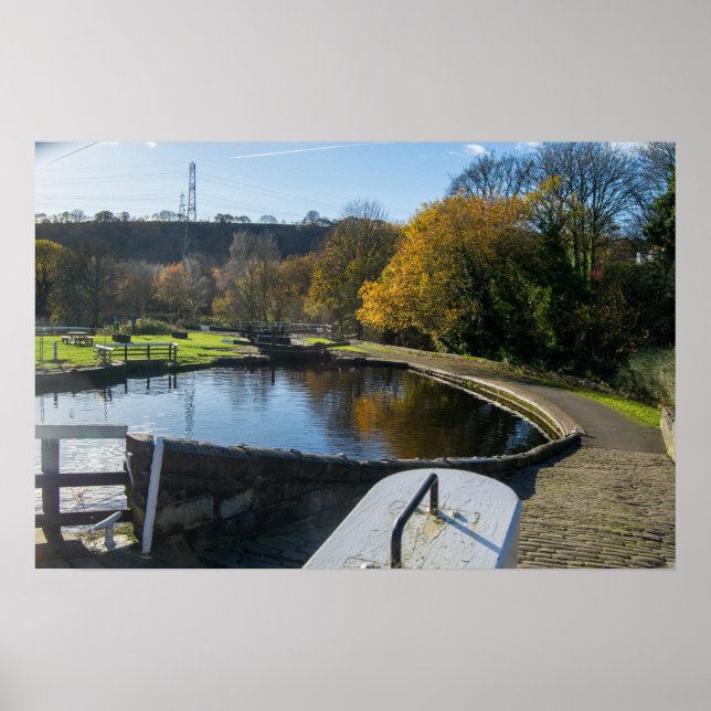 Poster Calder e Hebble Navigation: Salterhebble Locks (Frente)