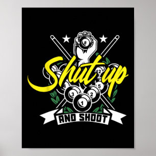 Poster Cale-Se E Atire Na Piscina Engraçada Billiard Snoo