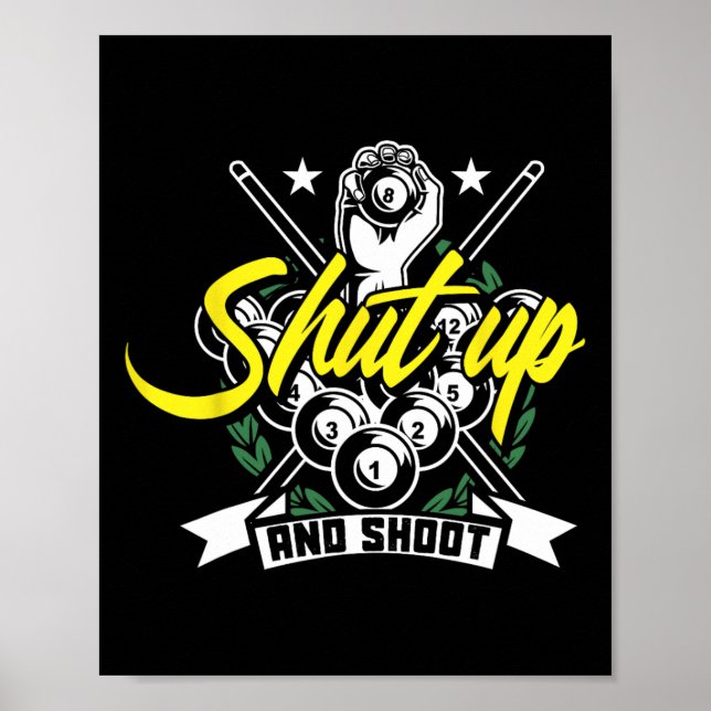 Poster Cale-Se E Atire Na Piscina Engraçada Billiard Snoo (Frente)