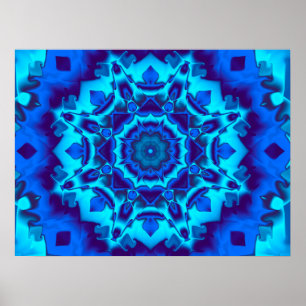 Poster Caleidoscópio Azul