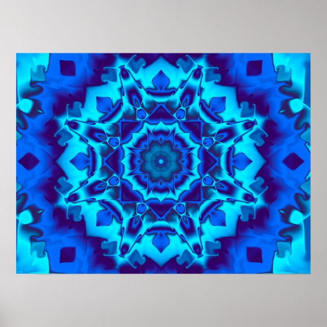 Poster Caleidoscópio Azul (Frente)