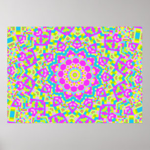 Poster Caleidoscópio Colorido 09