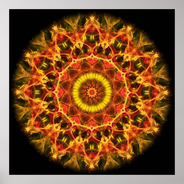 Pôster Caleidoscópio com brilho (Frente)