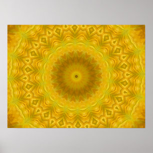 Poster Caleidoscópio da flor da abóbora