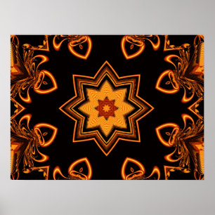 Poster Caleidoscópio Estrela de Cobre