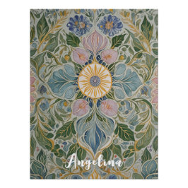 Pôster Caleidoscópio Floral Personalizado