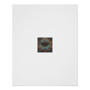 Pôster Caleidoscópio Mandala Olho Arco-Íris
