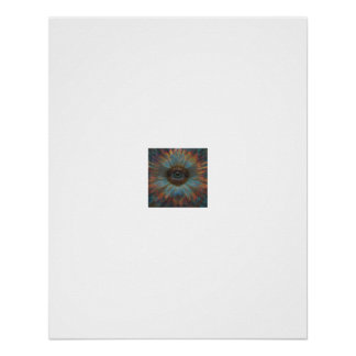 Pôster Caleidoscópio Mandala Olho Arco-Íris