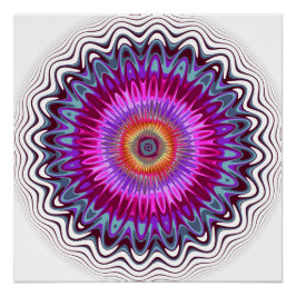 Pôster Caleidoscópio Multicolor Flor