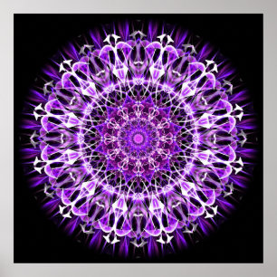 Poster Caleidoscópio roxo ausente da mosca