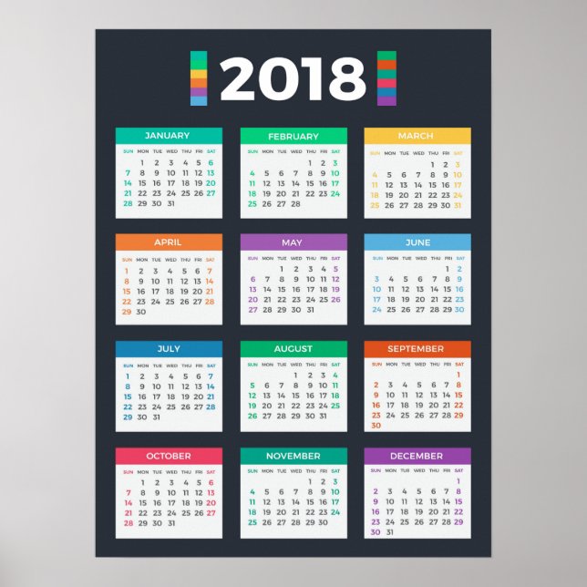 Poster Calendário 2018 (Frente)