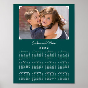 Poster Calendário 2022 com a sua fotografia e nome no lo