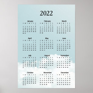 Poster Calendário 2022 Nuvens do Céu