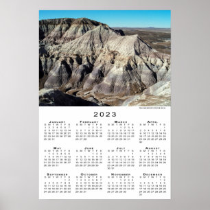 Poster Calendário 2023 de Montanhas do Deserto de Blue Me