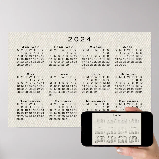 Modelo de calendário 2024