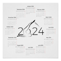 Calendário 2024 para instrutor Pilatos