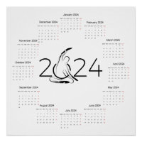 Calendário 2024 para instrutor Pilatos