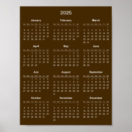 Poster Calendário 2025 Simples Mas Elegante | 