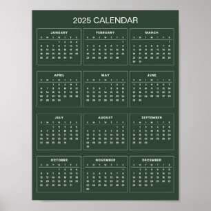 Poster Calendário 2025 Simples Mas Elegante   