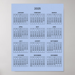 Poster Calendário 2025 Simples Mas Elegante   