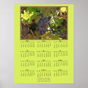 Poster Calendário - 2025 Uvas na Videira