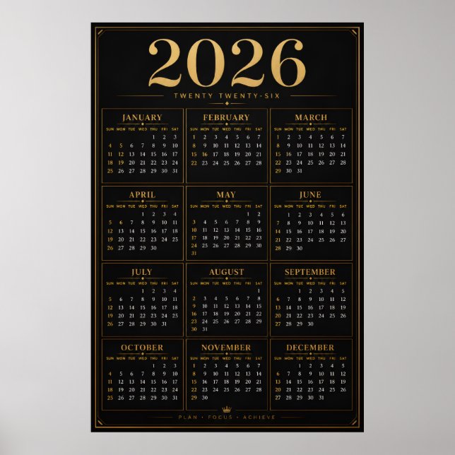 Poster Calendário 2026 (Frente)