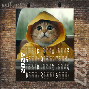 Poster Calendário 2026 com Foto Vista Anual Completa Mode